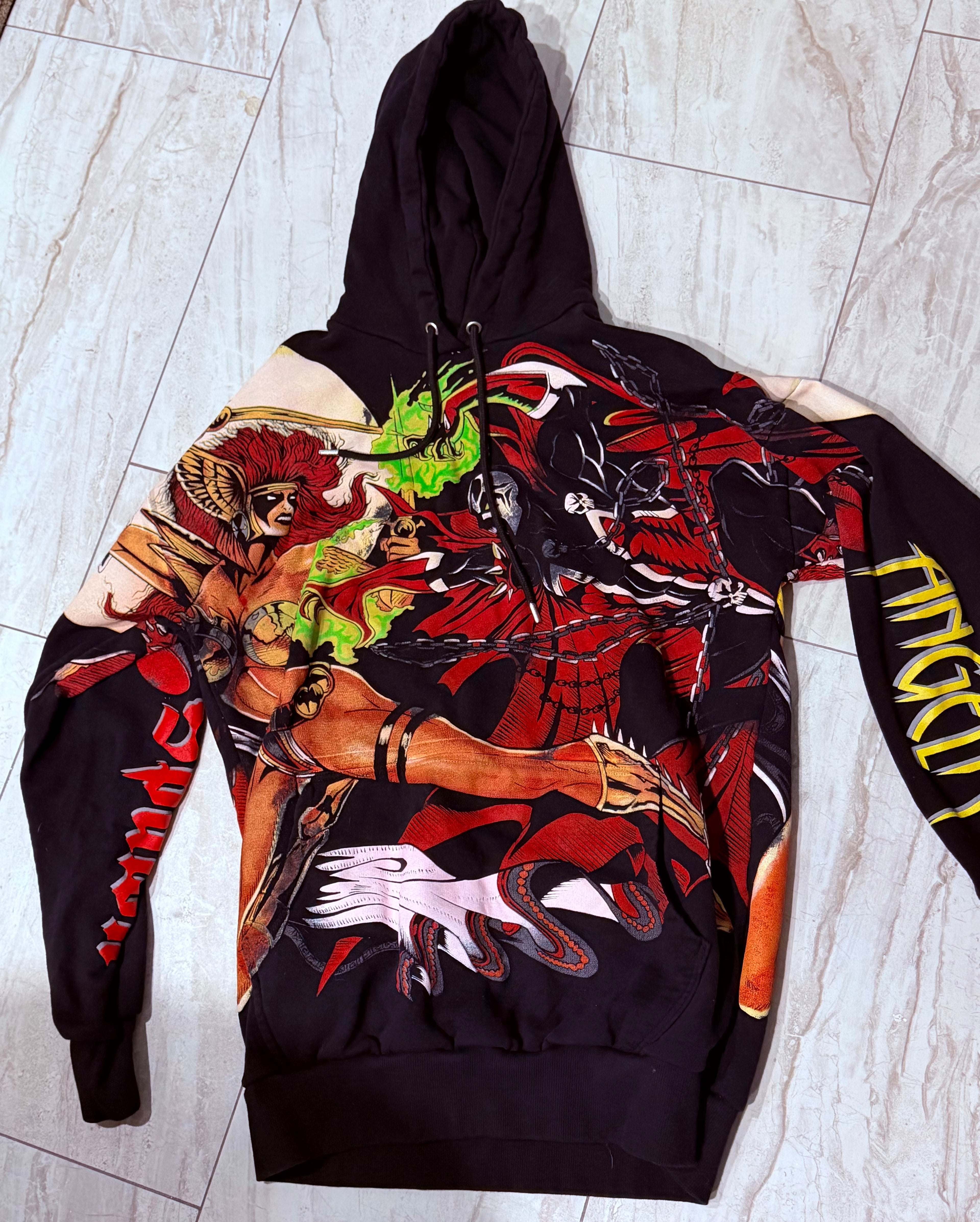 SPAWN VS ANGELA AOP Hoodie by Nicky’s Tees / XL
